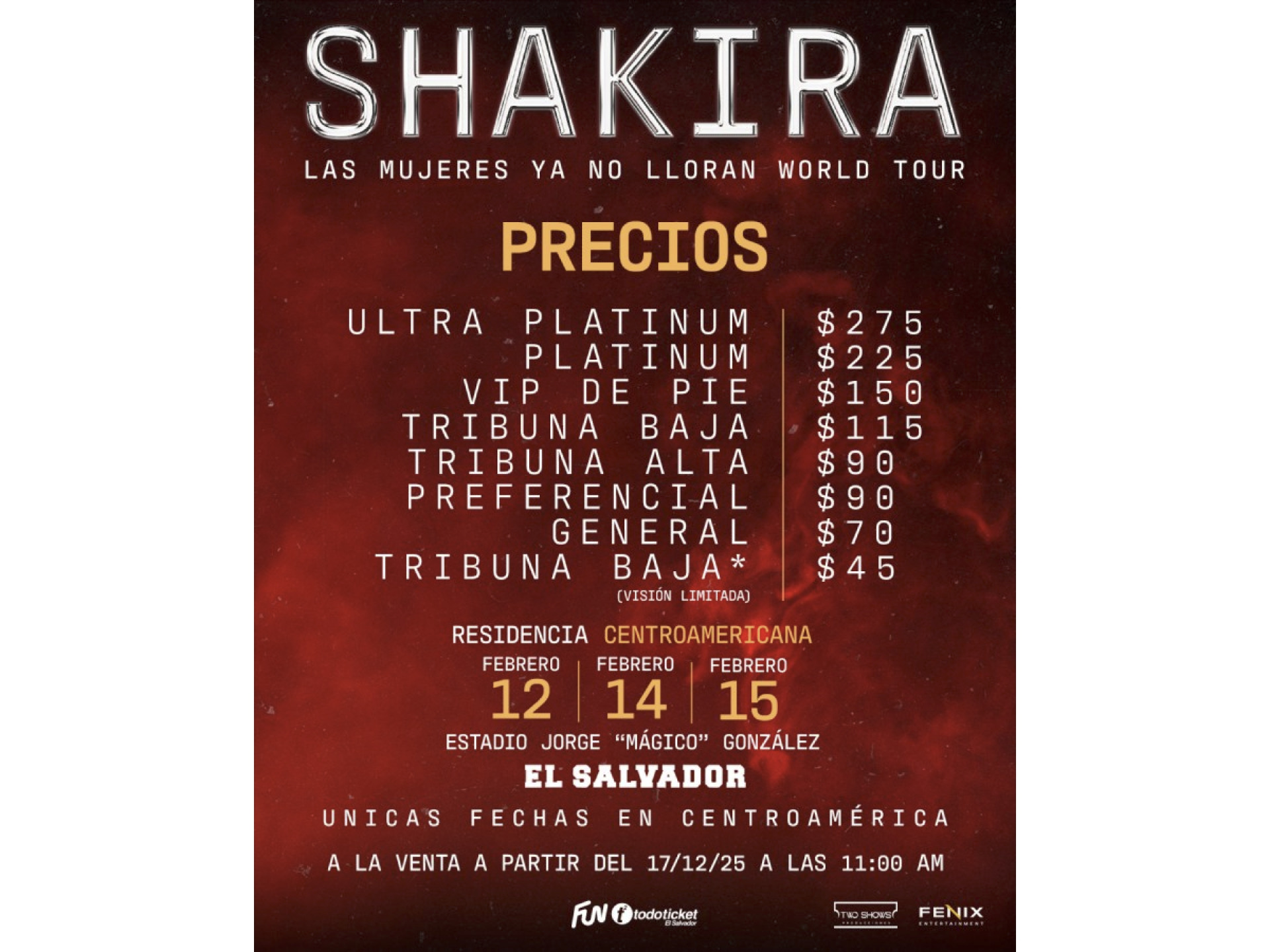 Shakira en El Salvador!!