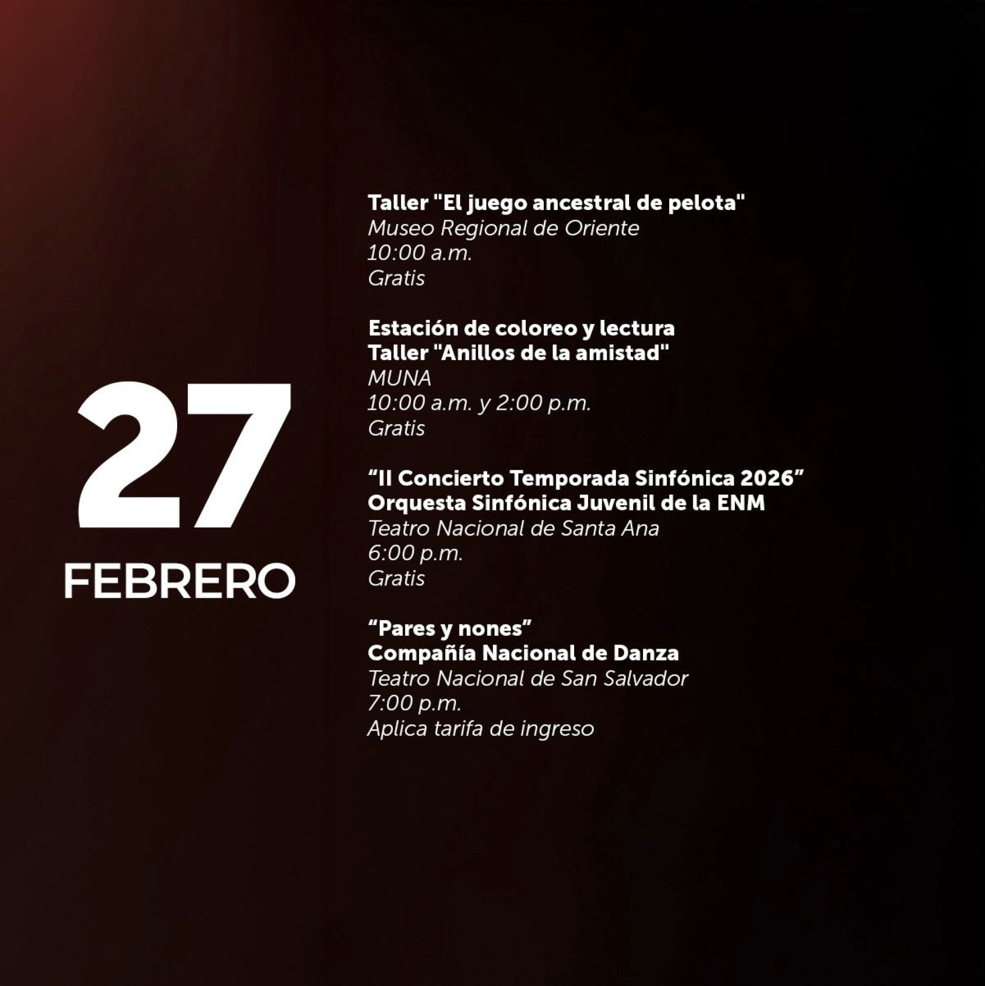 Agenda Cultural de El Salvador