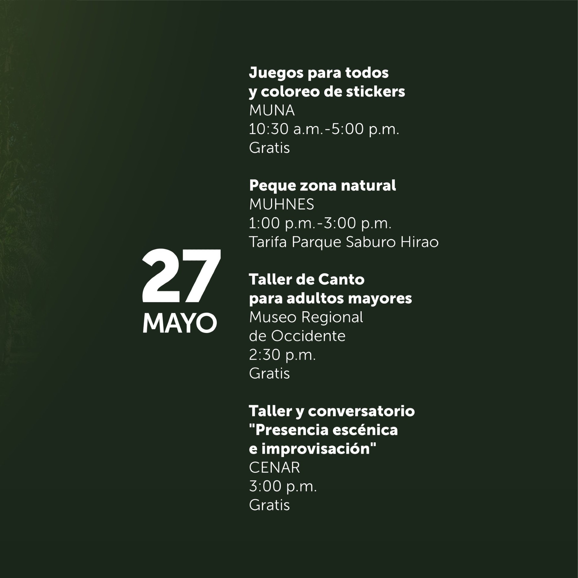 La cultura continúa llegando