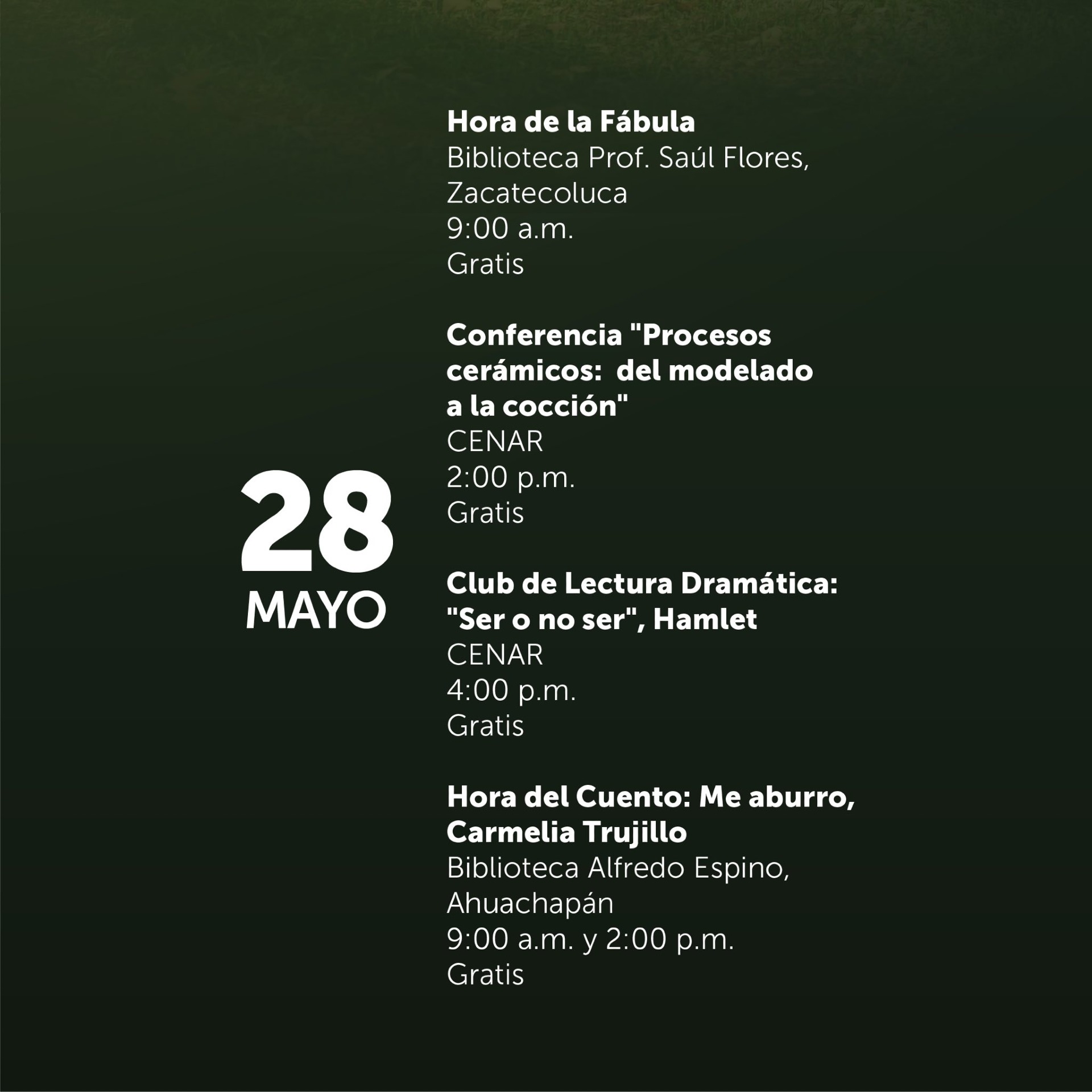 La cultura continúa llegando