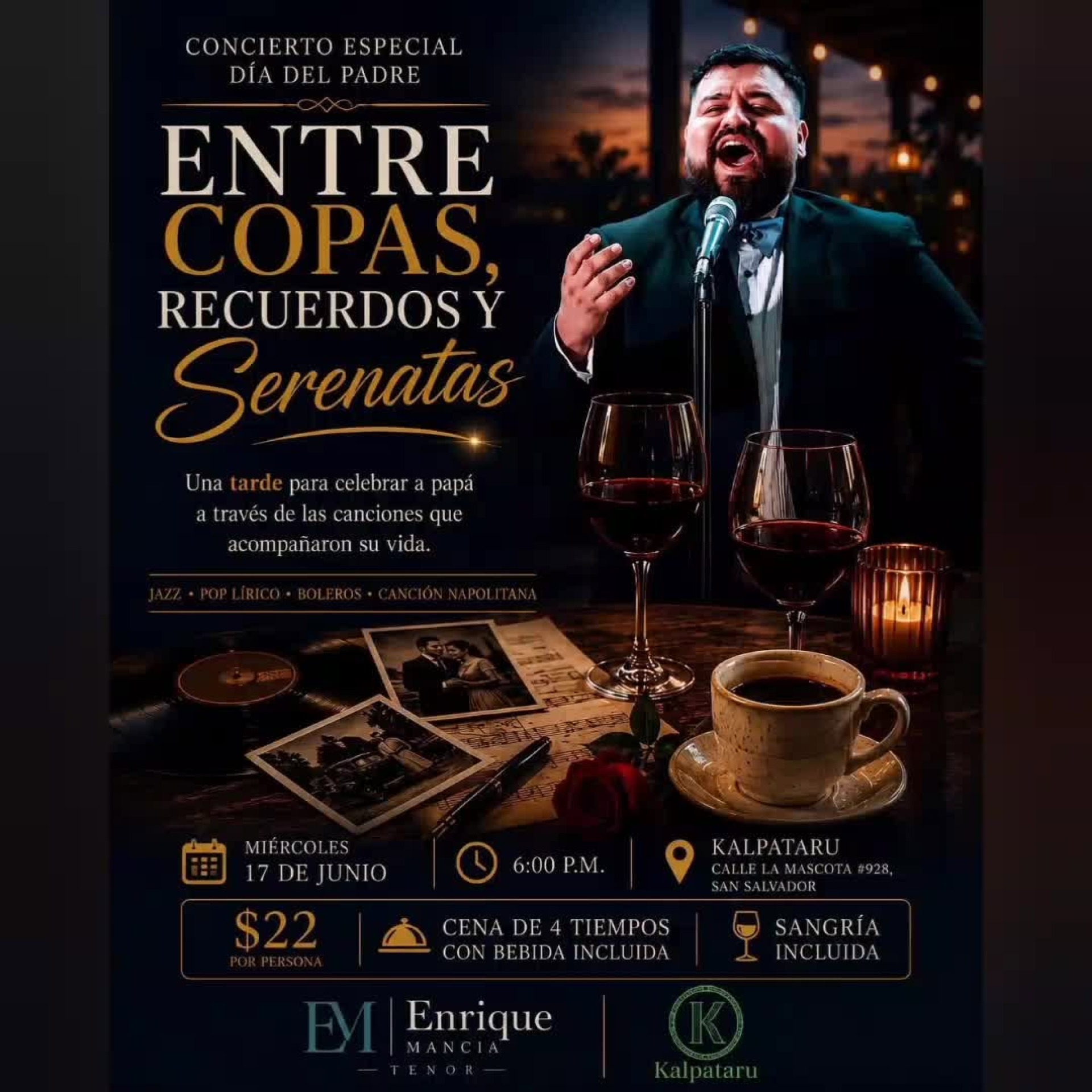 Cena-concierto especial para celebrar a papá