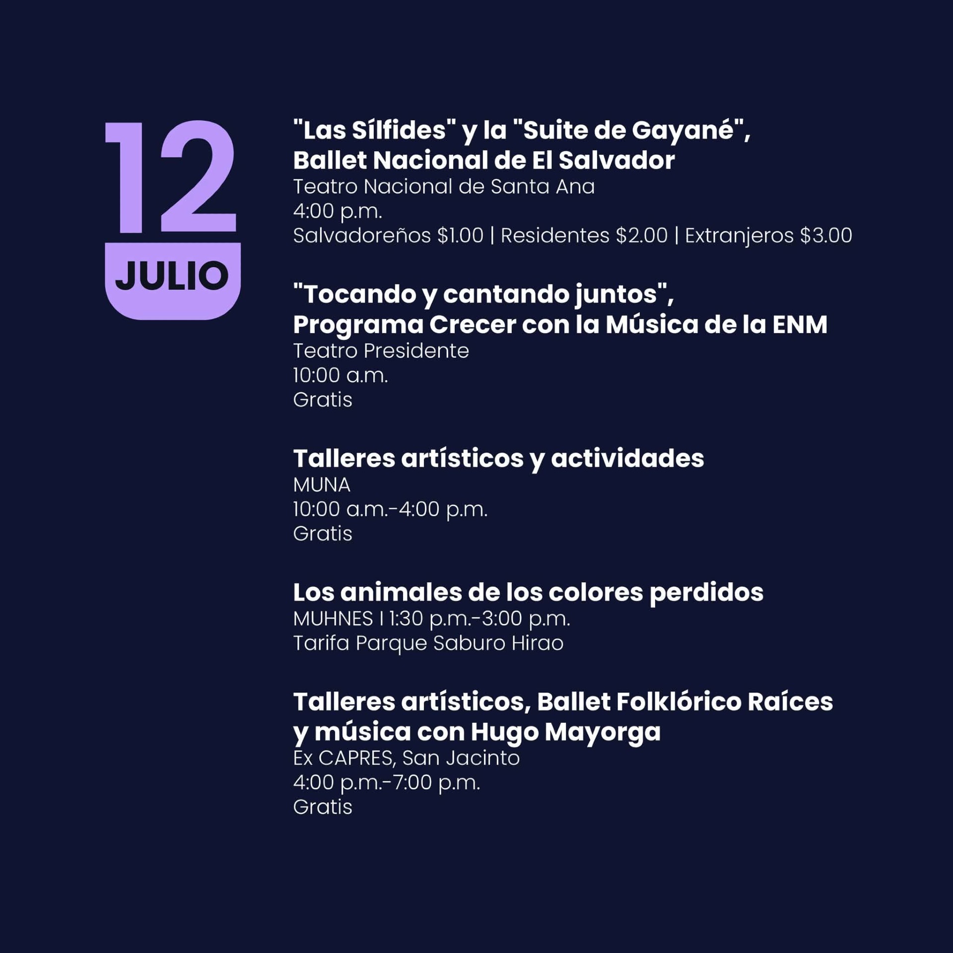 Agenda Cultural de El Salvador