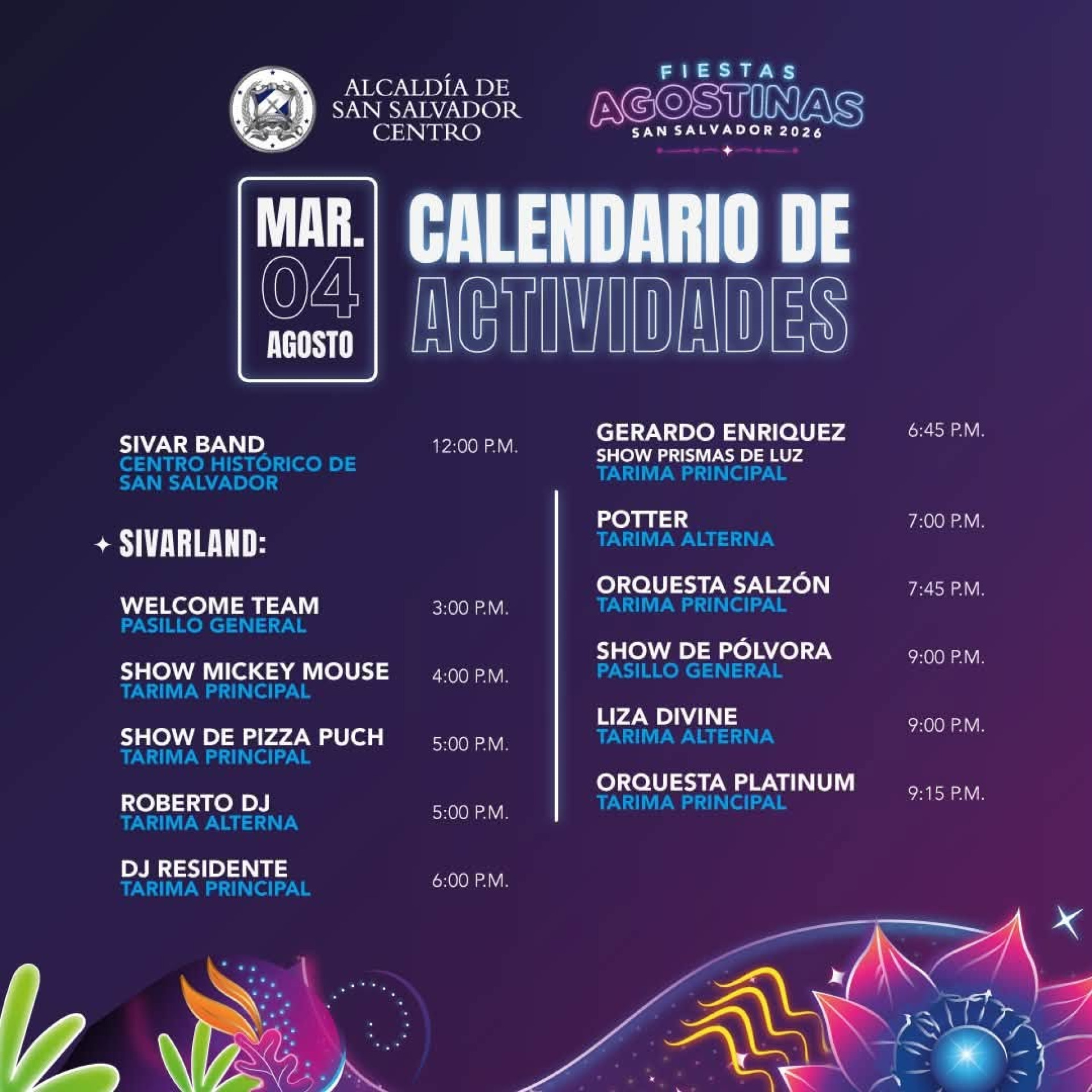 Programa Fiestas Agostinas 2026 !!