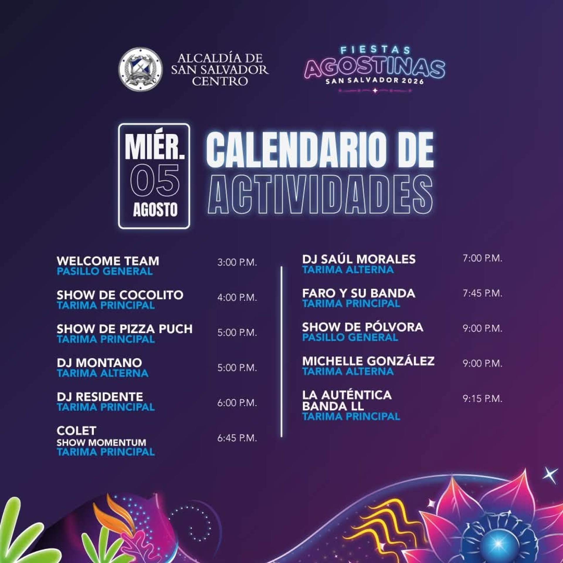 Programa Fiestas Agostinas 2026 !!