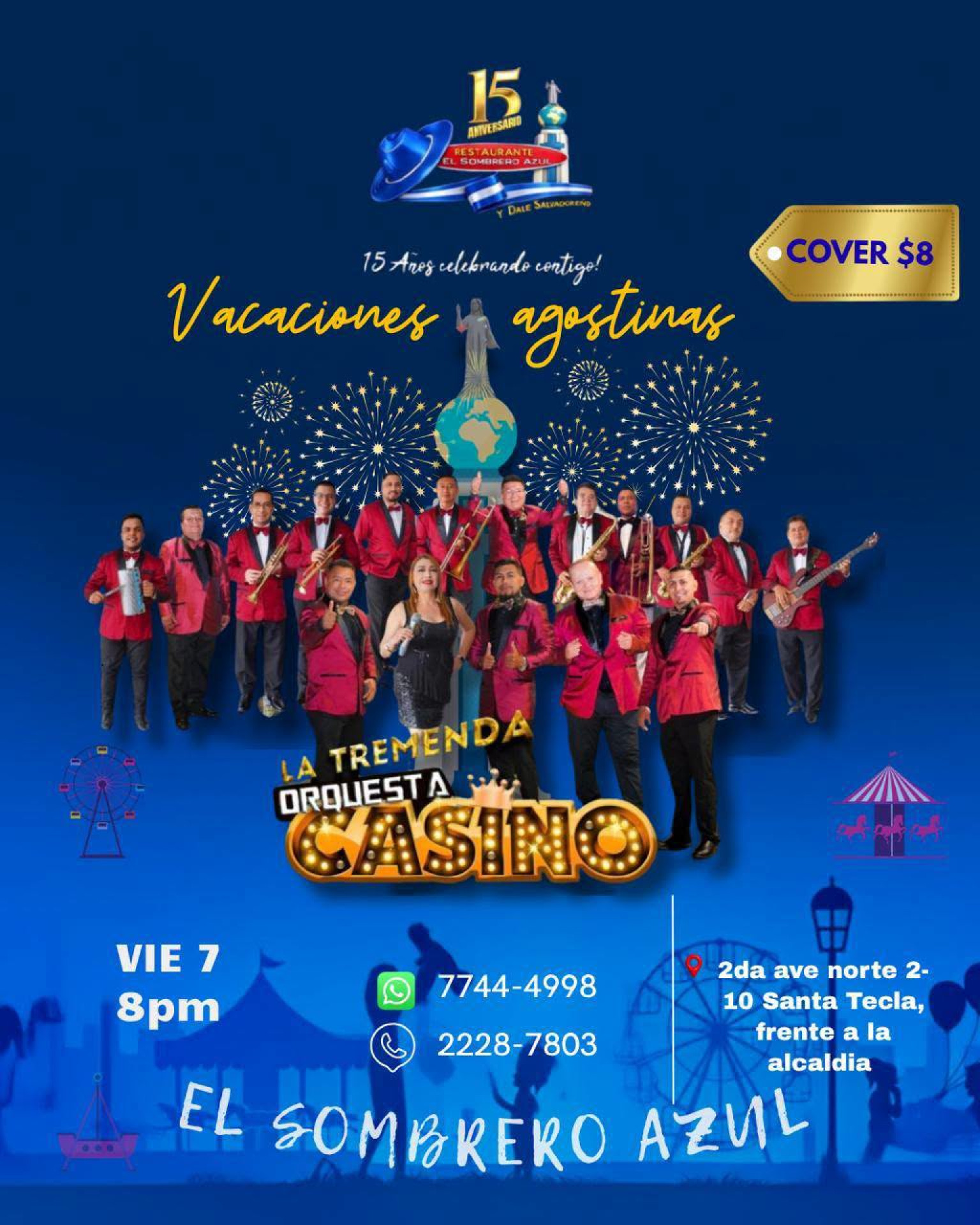 Disfruta Fiestas Agostinas en Restaurante Sombrero Azul !!