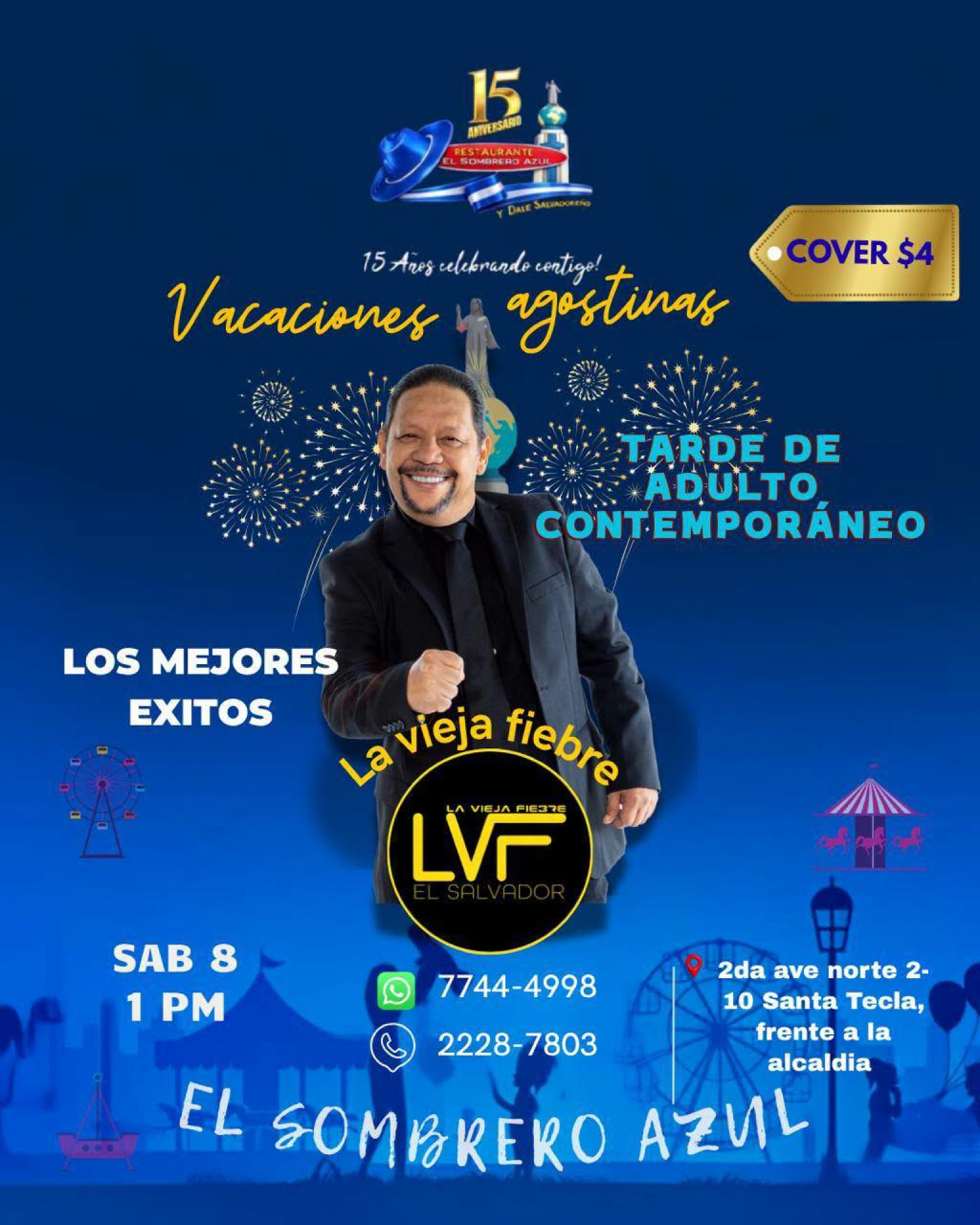 Disfruta Fiestas Agostinas en Restaurante Sombrero Azul !!