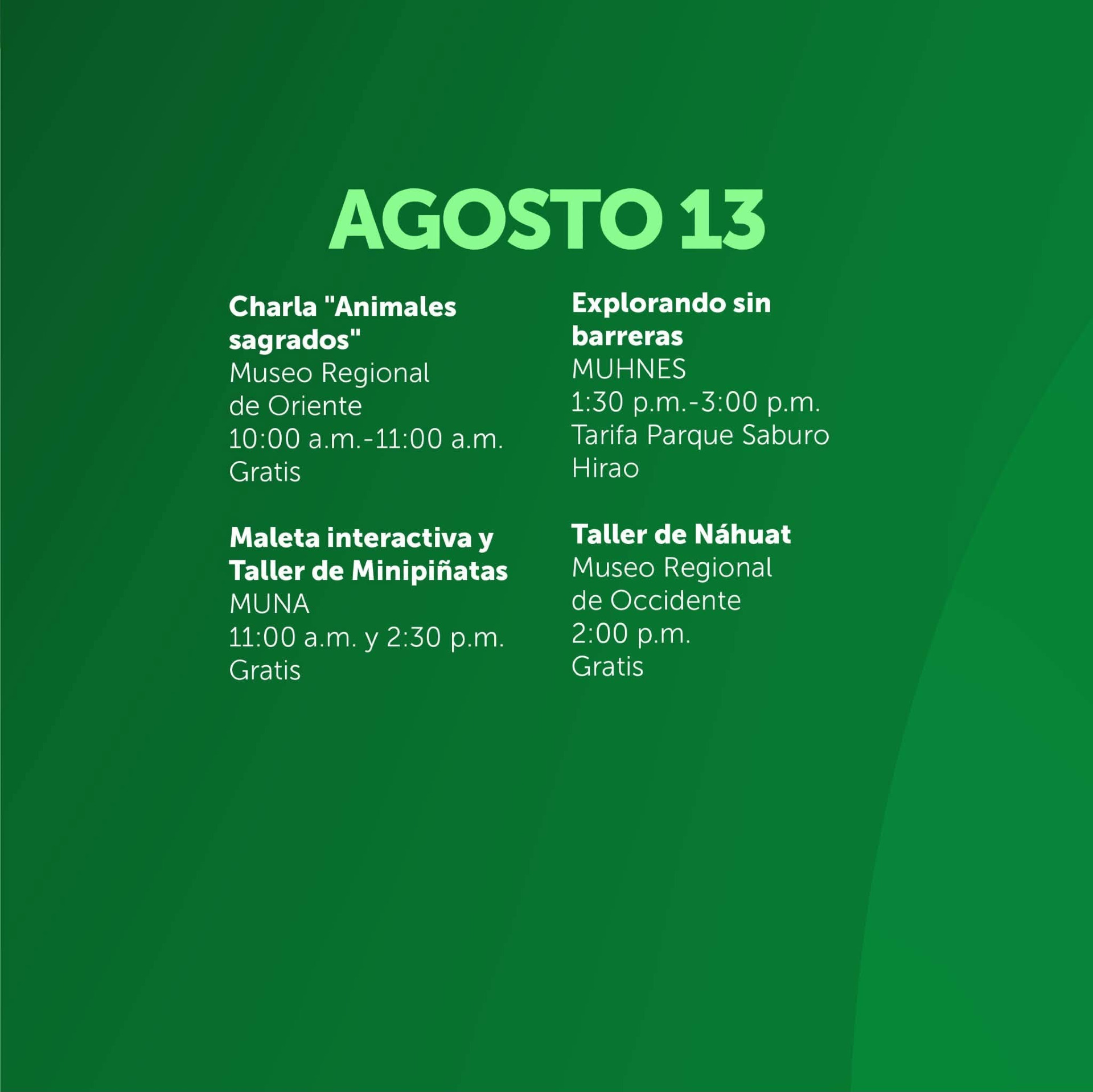 Agenda Cultural !!