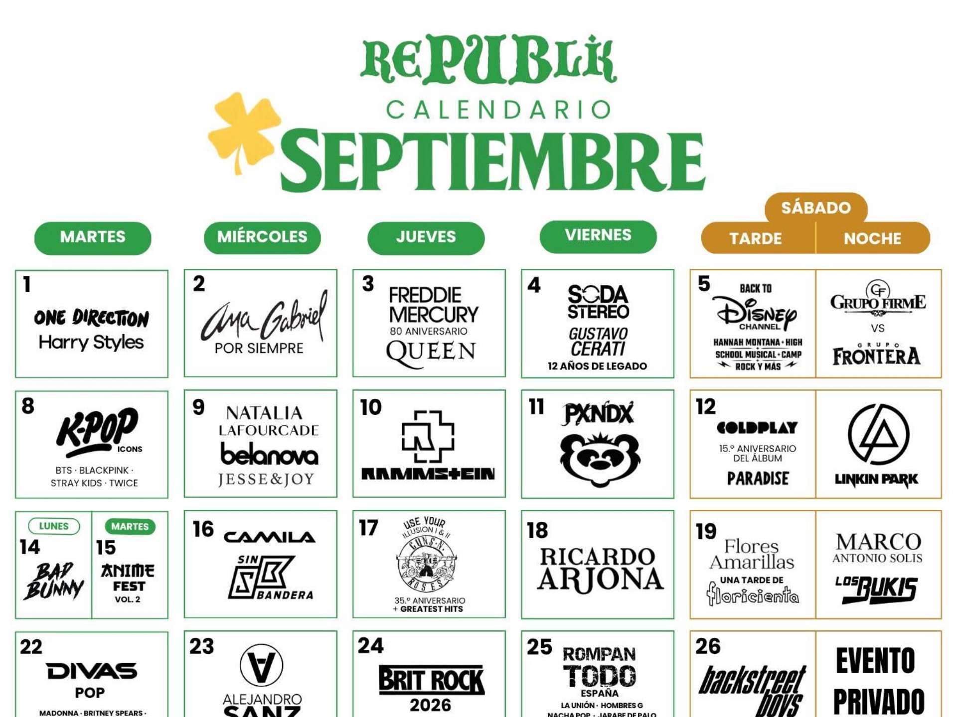 Republik Bar - Los mejores Tributos musicales !!