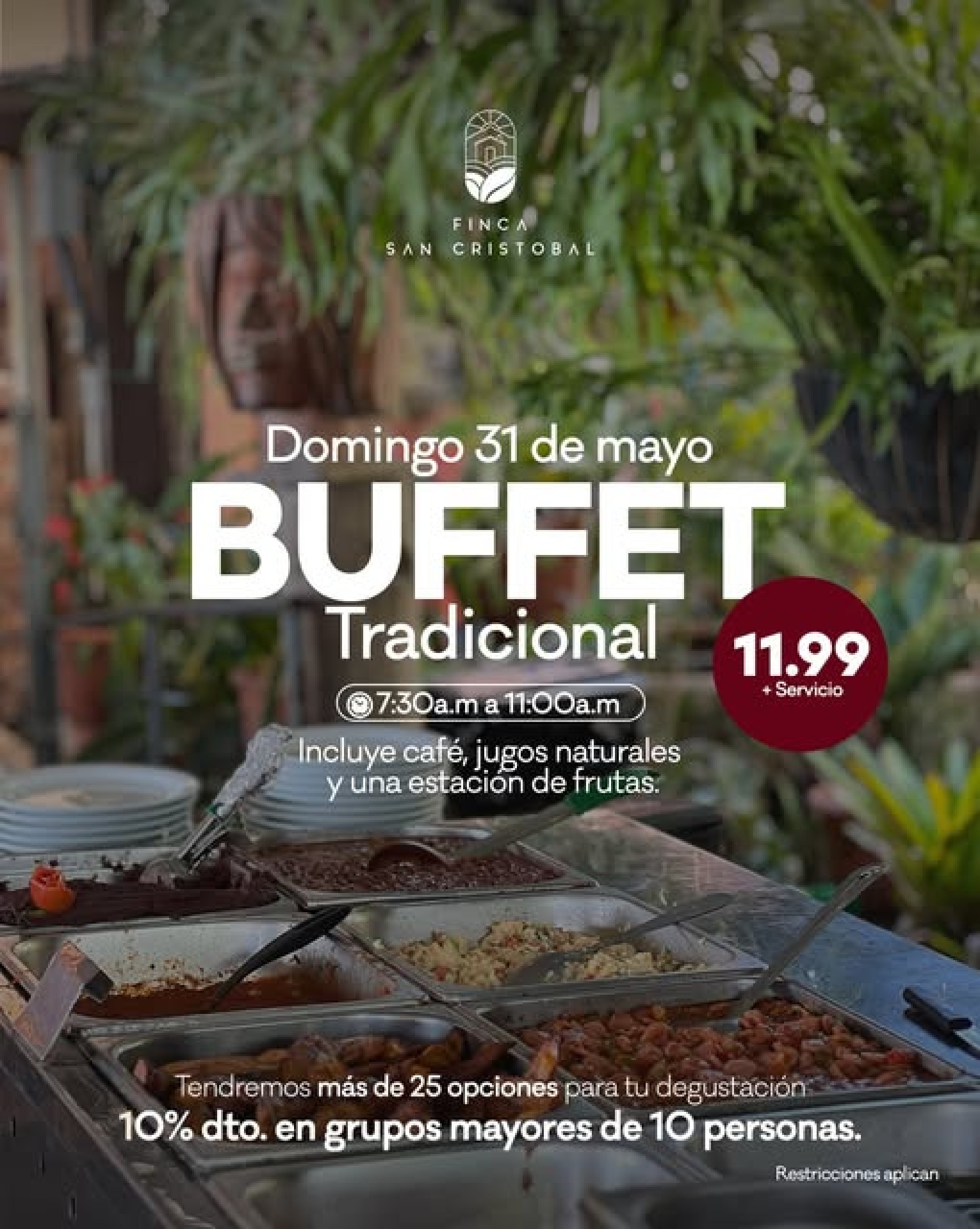 Buffet tradicional.