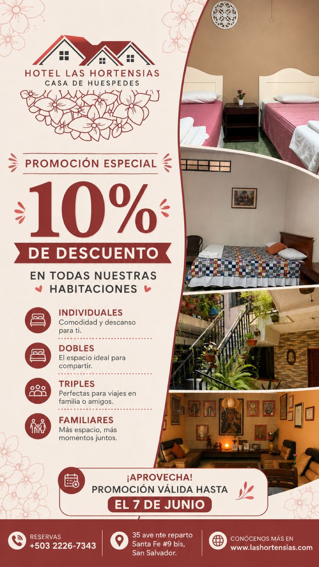 ¡10% DE DESCUENTO EN TU ESTADÍA!
