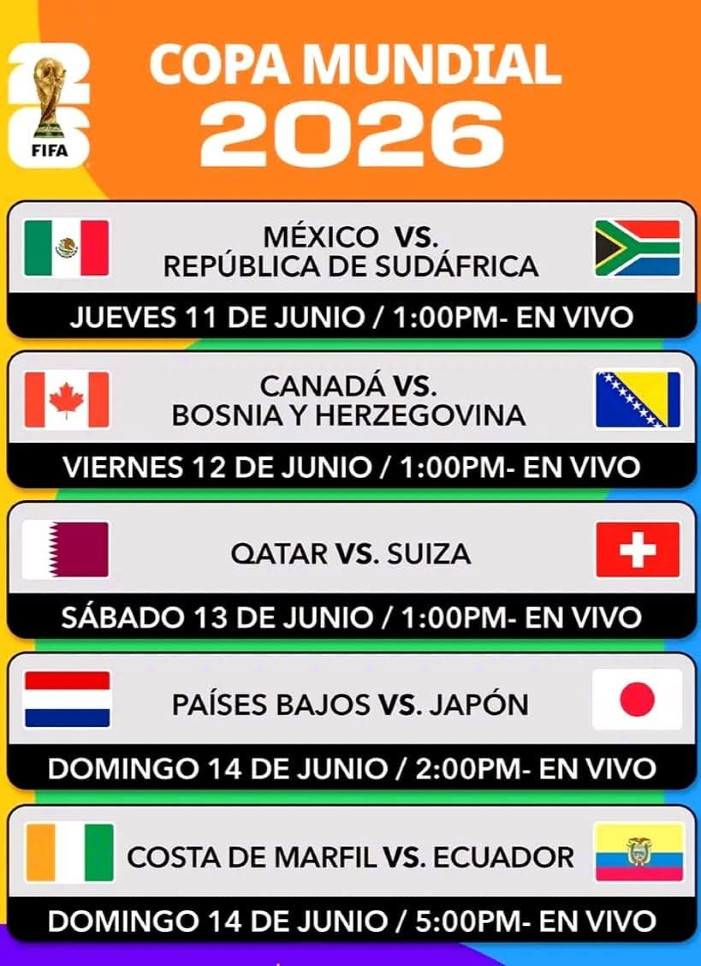 Disfruta el Mundial en Ataco!!*